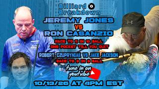 Jeremy Jones VS Ron Casanzio Race To 11 In 10 Ball And One Pocket Showdown At Billiard Breakdown! screenshot 3