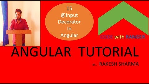 @Input Decorator in Angular(part 15)