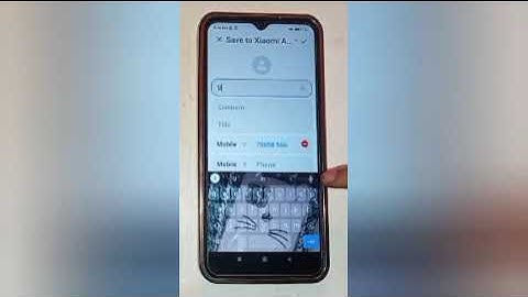 How to save contact in Redmi 8a,save contact setting