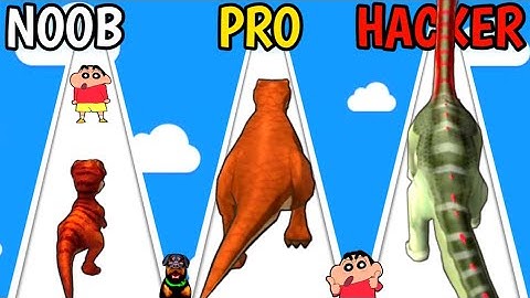 NOOB vs PRO vs HACKER In JURASSIC DINO RUN WITH SHINCHAN AND CHOP | EGG AREA |
