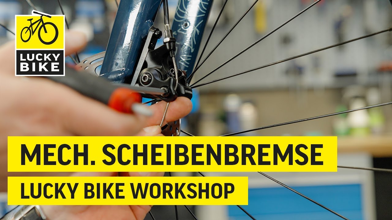 Mechanische Scheibenbremse einstellen  Einfach die mechanische  Scheibenbremse am Fahrrad einstellen 