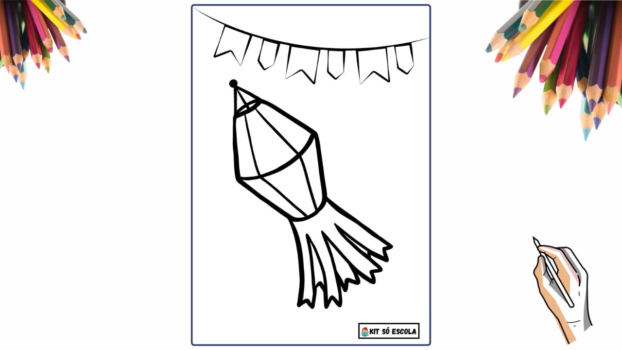 COMO DESENHAR um BALÃO DE FESTA JUNINA 🎈🌽 | Passo a Passo Fácil - YouTube