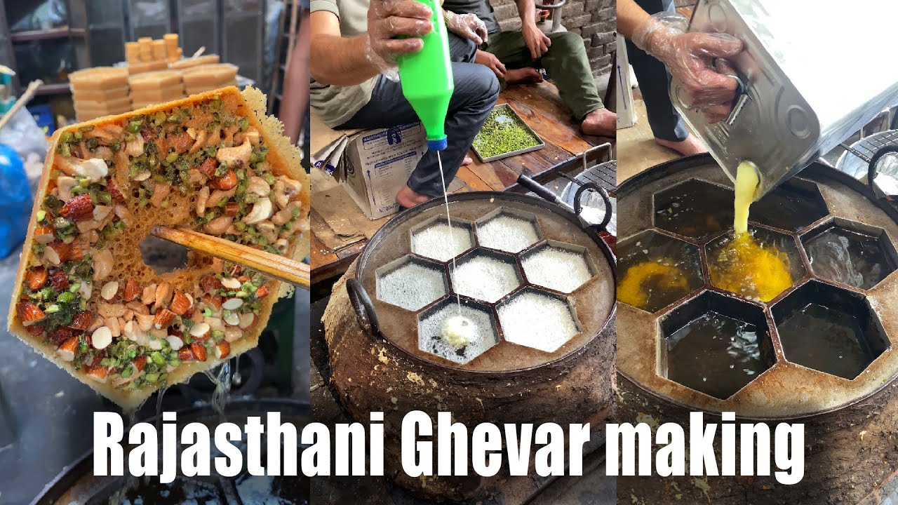 Tehelka Ghevar of Delhi @ Rs.600/1Kg, देखो क्या गज़ब तरीके से बनाया जाता है घेवर | Tasty Street Food