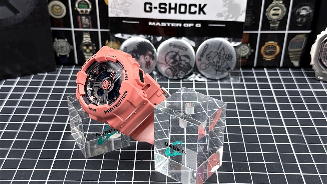 G-Shock Baby-G BA111-4A2 Персиковый цвет, коллекция «Неон»