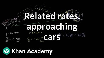 Related rates: Approaching cars | Applications of derivatives | AP Calculus AB | Khan Academy