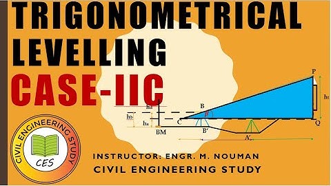 Trigonometrical Levelling, Case 2(c) (Urdu/Hindi)