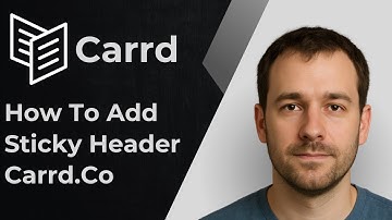 How To Add a Sticky Header to Carrd co [2025 Tutorial]