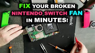 FIX your BROKEN/LOUD Nintendo Switch Fan with and WITHOUT tools! (thermal paste at end)