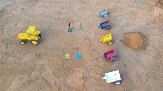Big Soil Loading Mission! Long Line of Trolleys & Powerful Tractors | Kids Tractor Video screenshot 5
