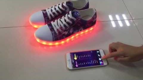 The APP Controlled  Led Shoes Via Bluetooth