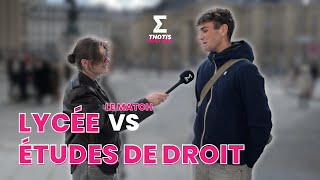 Le lycée VS les études de Droit