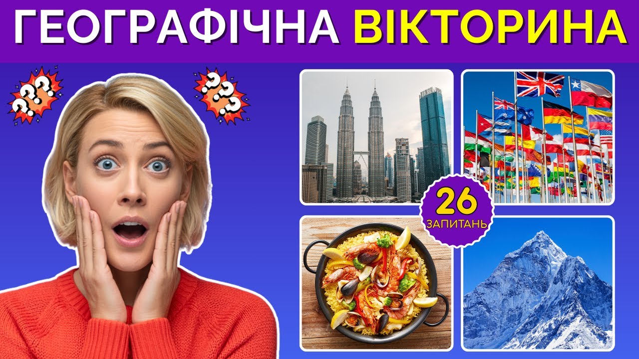 🌍 Географічна вікторина | Перевірте себе на знання світу!