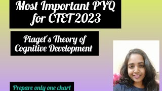 IMPORTANT PYQ FOR CTET23|PIAGETS THEORY OF COGNITIVE DEVELOPMENTctet letslearnctetpyqs