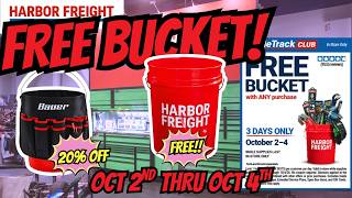 FREE BUCKET WEEKEND! Harbor Freight Weekend Deal (Oct 2nd - Oct 4) #harborfreight
