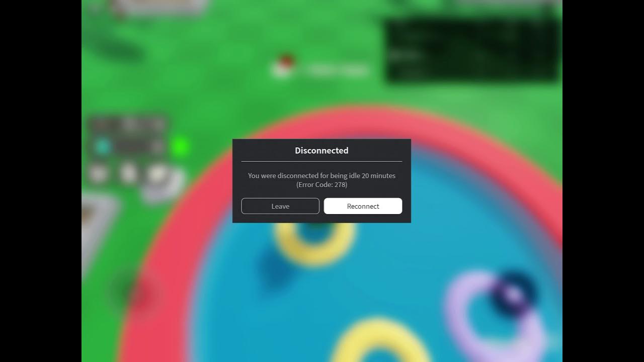 You were disconnected for being idle 20 minutes. YouTube
