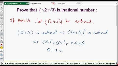 Prove that (Root 2 + Root 3) is an Irrational Number || Class 9 Maths ICSE ||