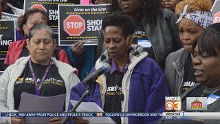 Nursing home workers rally for better staffing