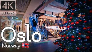 ?Walk with Me in Norway | Oslo City Shopping Center | 4K experience | Winter 2023?
