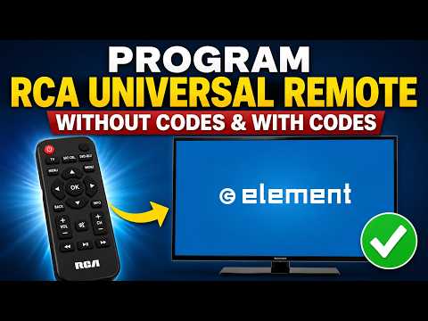 How To Program RCA UNIVERSAL REMOTE TO ELEMENT TV WITH NO CODES AND WITH CODES