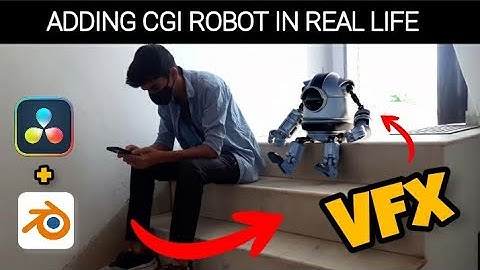 Adding 3D Robot In Real Life Using VFX In Blender & Davinci Resolve| Hindi Tutorial.