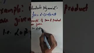 Quadratic Polynomial part 2: #shortfeed #shortsviral #shortvideo #viralvideo