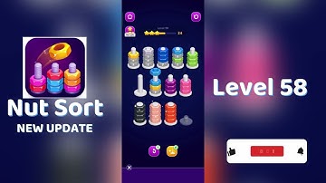 🧩 Nut Sort Level 58 Walkthrough | Step-by-Step Guide 🎮 | Mini Boss