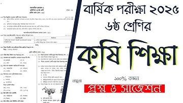 ৬ষ্ঠ শ্রেণির ইসলাম শিক্ষা বার্ষিক পরীক্ষার প্রশ্ন ও ২০২৫ |Class 6 Islam Shikkha Annual Exam Question
