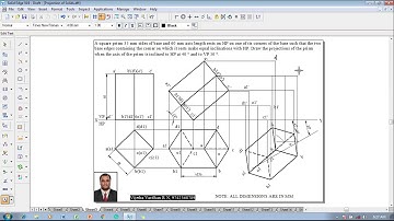 Example 03 on Projection of Solids