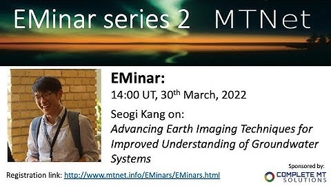 EMinar 2.23: Seogi Kang - Advancing Remote Sensing Techniques for Groundwater Science & Management