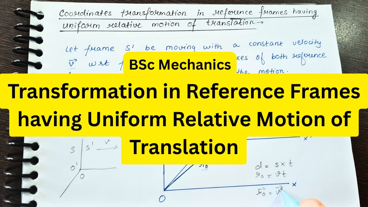 Frame Translation L-3 Transformation in reference frames having uniform relative motion ...