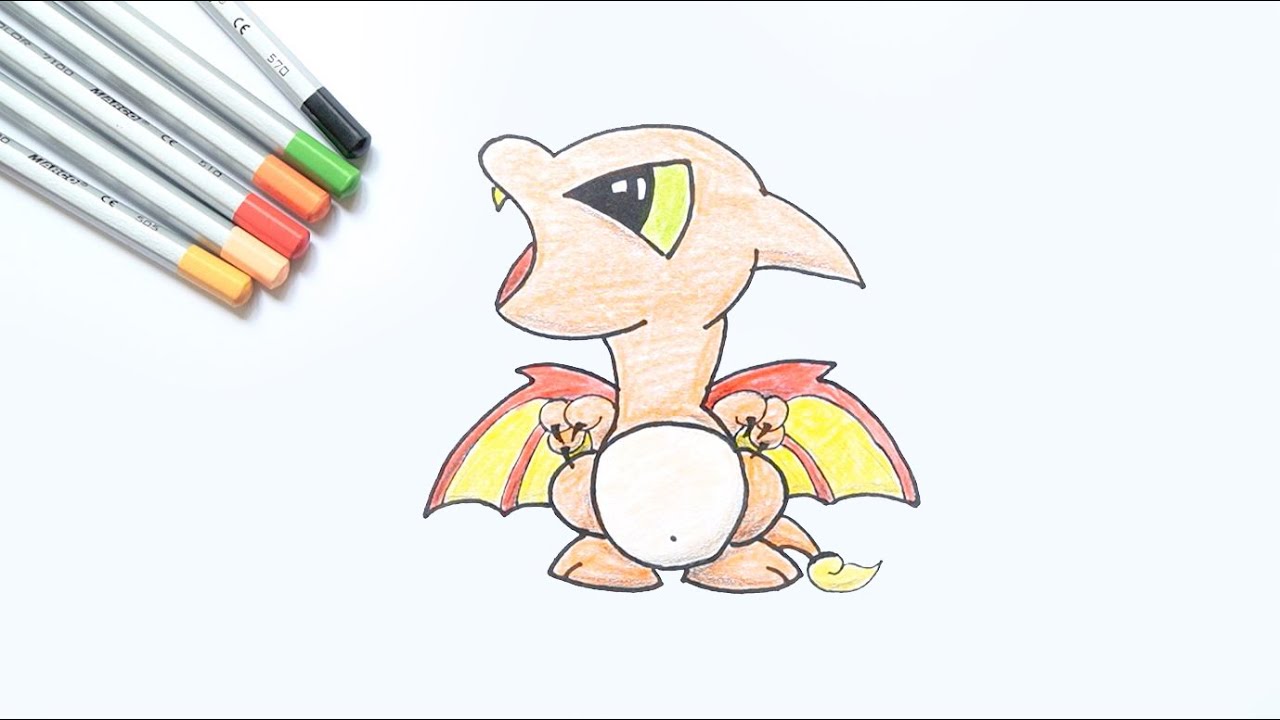 Draw and Coloring Dragon - Tập vẽ và tô màu con rồng - YouTube