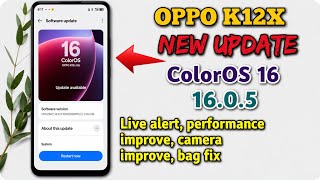 Oppo New Update ColorOs 16.1 K12x,A6x,F31 5G 😱🔥 | OPPO K12x F31 A6x New ColorOs 16 Update Release