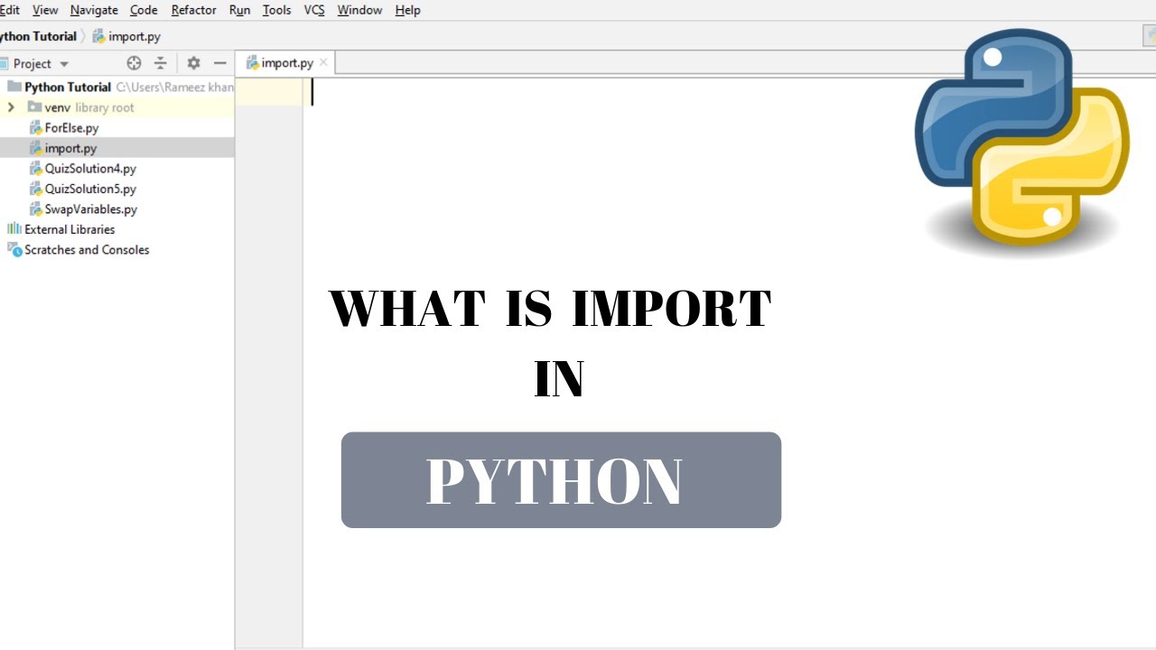 #30 Python Tutorial for Beginners | What is Import in Python - YouTube