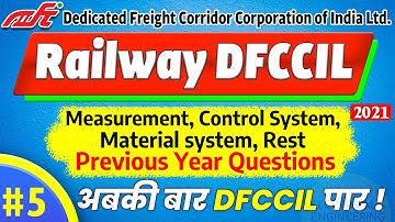 Measurements, Control System, Material Systems MCQs | DFCCIL Executive Previous Year Questions 2018