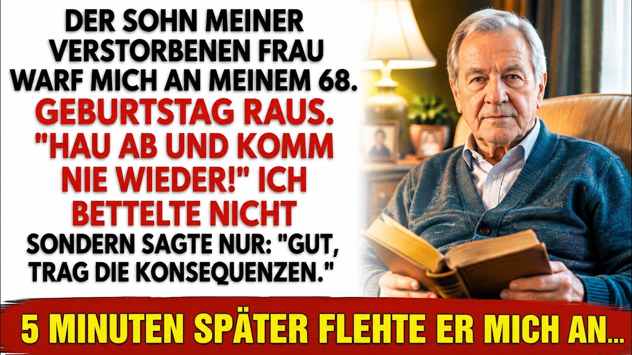 „Georg, wir möchten, dass du deine Sachen packst. Geh und komm nicht wieder.“ Diese Worte sagte mir mein Stiefsohn an meinem 68. Geburtstag, mitten beim Abendessen, während seine Frau die Torte...