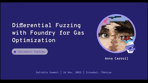 Differential Testing with Foundry by Anna Carroll