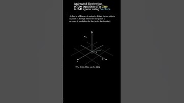 Vector equation of a line #manim #maths #vectors #vector #vectorequation #3dmath #physics  #iit #jee