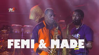 Watch Moment Femi Kuti and His Son (Made Kuti) Compute and Thrill Fans with Saxophone (Afro Beat)