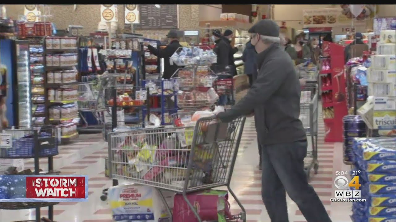 Business Ramping Up At Massachusetts Grocery Stores Ahead Of Weekend Storm