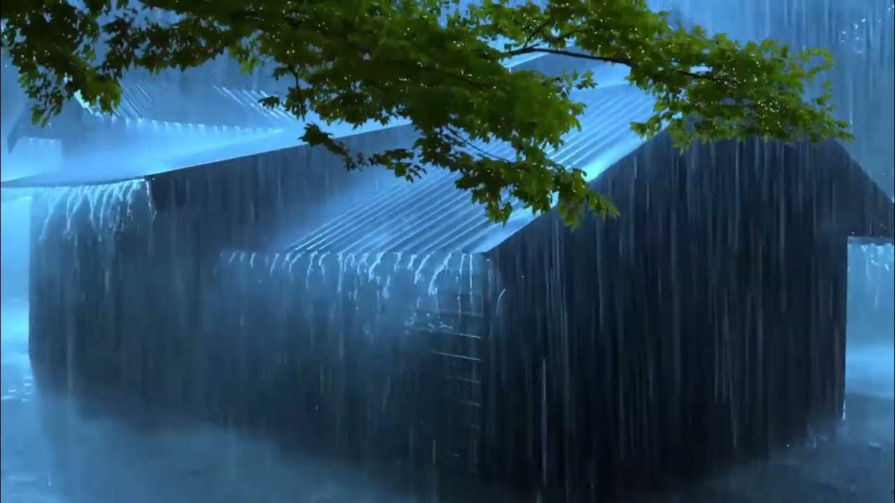 Pluie sur un toit en tôle Dormir, étudier, se détendre, méditer, Bruit blanc, Sons de Pluie la