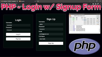 PHP Programming for Beginners -Basic Login and Signup Form - XAMPP Apache Server and MySQL Server