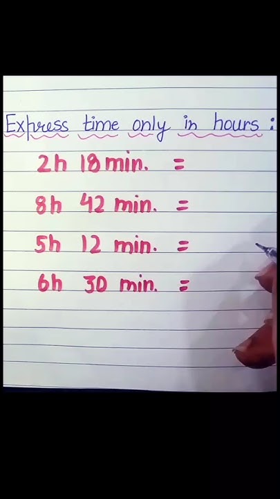 ⏳ Conversion of time ⏲️ How to convert time into hours #shorts # ...