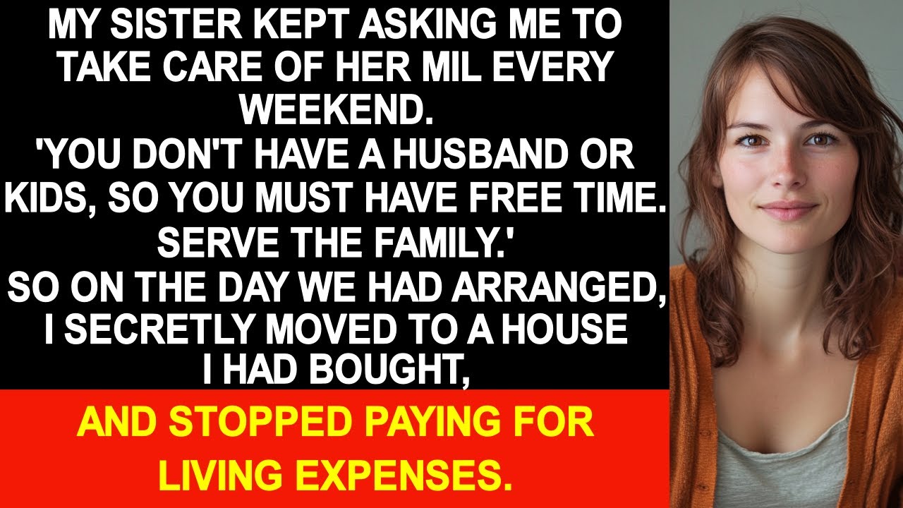 Моя сестра постоянно просила меня каждые выходные присматривать за ее свекровью, просто потому чт...