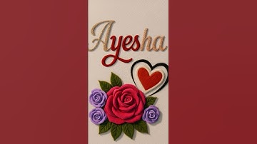 Ayesha Name Calligraphy ✍️✨ | Beautiful Name Art | Calligraphy Nest 07 | Aesthetic Writing 🎨