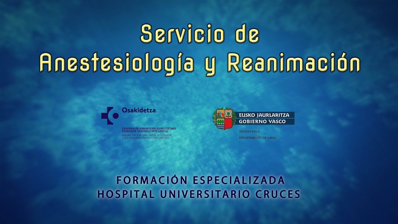 SERVICIO ANESTESIOLOGÍA Y REANIMACIÓN  HOSPITAL UNIVERSITARIO CRUCES (OSI EEC)