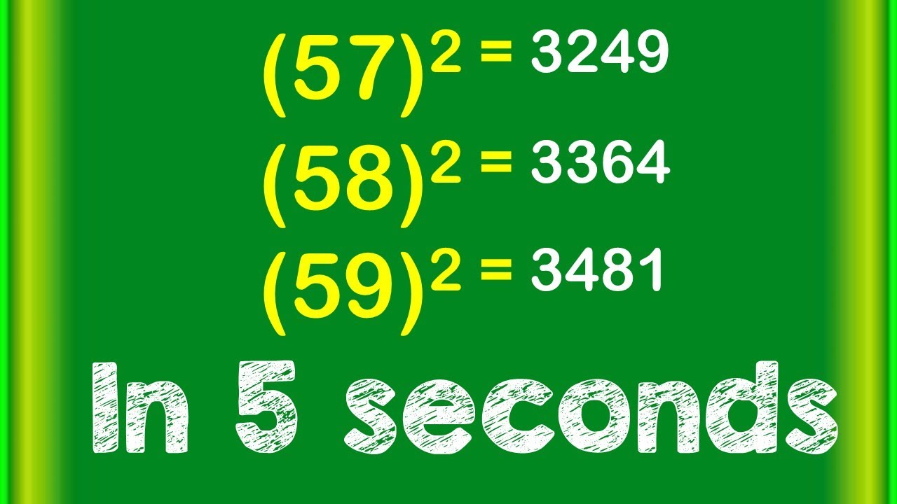 Square Tricks Math Square Trick 👉 Math Square Trick Video - YouTube