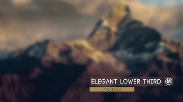 Elegant Lower Thirds After Effects Templates