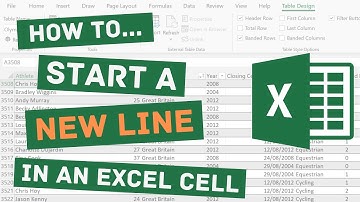 How to Start a New Line in an Excel Cell