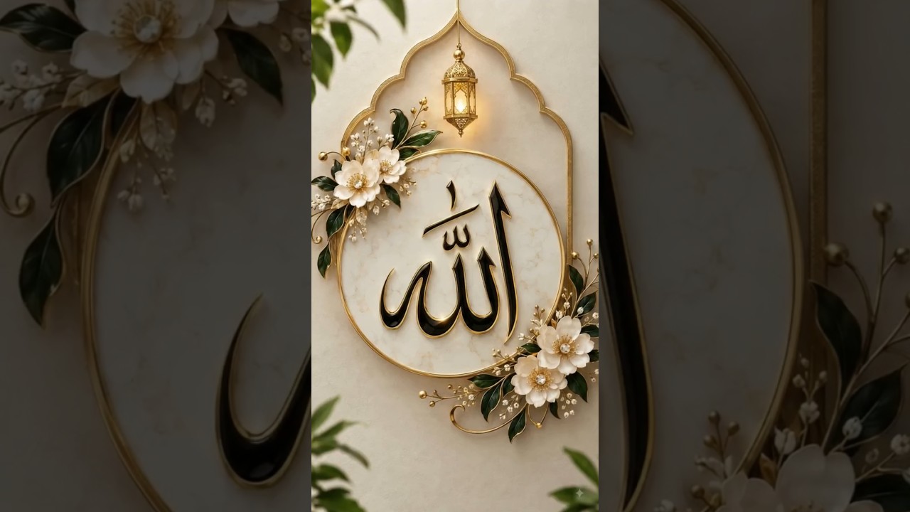 Beautiful Allah (الله) Calligraphy | Arabic Calligraphy #shorts #arabiccalligraphy #islamicshorts