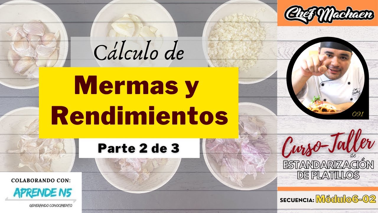 Cálculo de Mermas y Rendimientos | Parte 2 | Receta Estándar | Costeo de Recetas | Módulo6-02